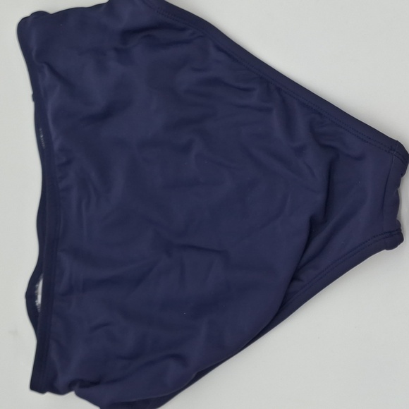 Draper James RSVP V-Neck Scallop Tankini Set Navy Blue S - Picture 10 of 13